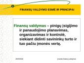 Finansų valdymo esmė ir principai 11 puslapis