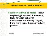 Finansų valdymo esmė ir principai 16 puslapis