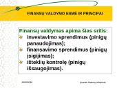 Finansų valdymo esmė ir principai 10 puslapis