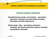 Verslo investicijų rizikos valdymas