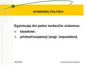 Dividendų politika skaidrės 11 puslapis
