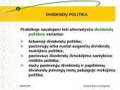 Dividendų politika skaidrės 15 puslapis