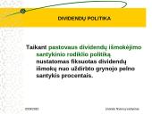 Dividendų politika skaidrės 19 puslapis