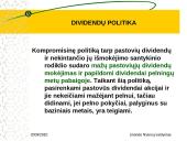 Dividendų politika skaidrės 20 puslapis