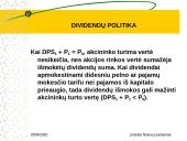 Dividendų politika skaidrės 3 puslapis