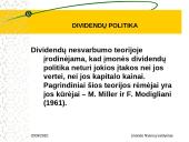 Dividendų politika skaidrės 5 puslapis