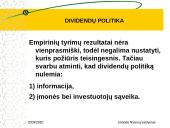 Dividendų politika skaidrės 9 puslapis