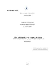 Gyvybės draudimo bendrovės teikiamų paslaugų rinkos tyrimas: UAB "Bonum publicum"