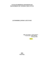 Automobilių rinka Lietuvoje