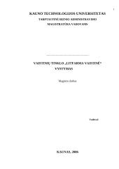 Vaistinių tinklo „Litfarma vaistinė“ vystymas