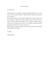 Motyvacinis laiškas į vadybininko poziciją