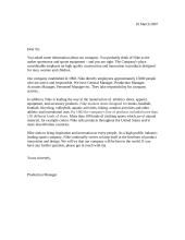 Letter: informal letter about Nike