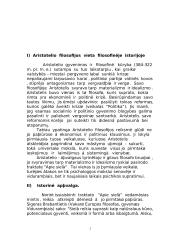 Aristotelio filosofijos vieta filosofijos istorijoje 2 puslapis