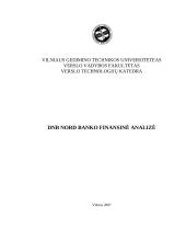 Įmonės finansinė analizė: bankas DNB Nord 1 puslapis