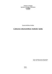 Lietuvos ekonomikos (kaip mokslo) raida