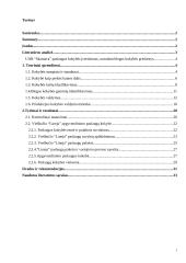 Viešbučio "Linėja" analizė