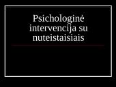 Psichologinė intervencija su nuteistaisiais