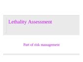 Lethality Assessment 